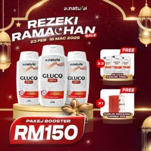 GLUCO SERUM REZEKI RAMADHAN 3 BTL 120ML PAKEJ BOOSTER