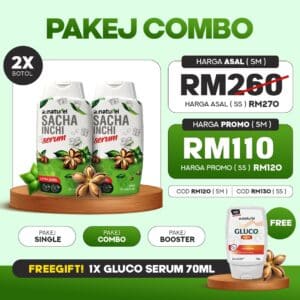 SACHA INCHI SERUM 2 BTL 120ML PAKEJ COMBO
