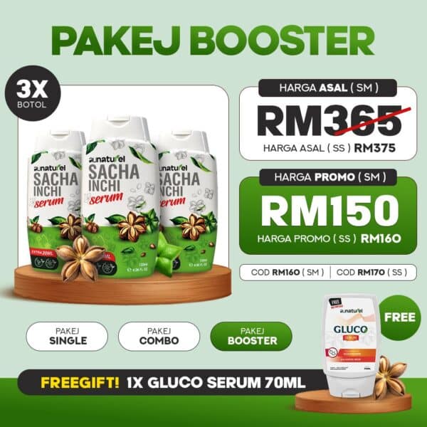 SACHA INCHI SERUM 3 BTL 120ML PAKEJ BOOSTER