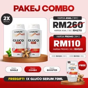 GLUCO SERUM 2 BTL 120ML PAKEJ COMBO