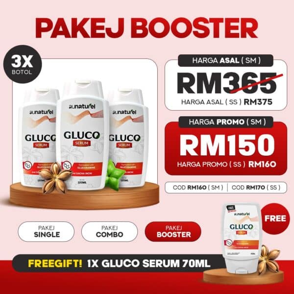 GLUCO SERUM 3 BTL 120ML PAKEJ BOOSTER