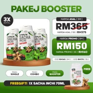 SACHA SERUM 3 BTL 120ML PAKEJ BOOSTER