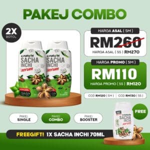 SACHA SERUM 2 BTL 120ML PAKEJ COMBO