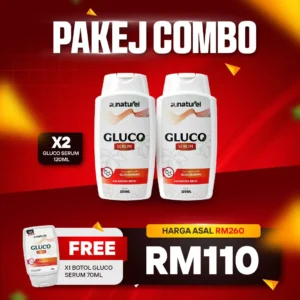 GLUCO SERUM 2 BTL 120ML PAKEJ COMBO