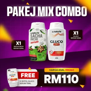 SACHA INCHI SERUM & GLUCO SERUM PAKEJ MIX COMBO